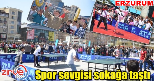Yakutiye Kent Meydanı’nda spor gösterileri yapıldı