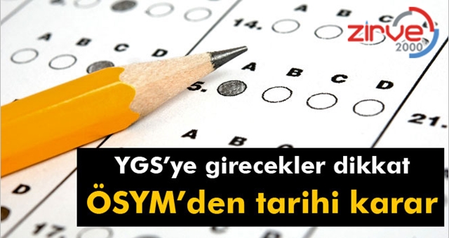 Sınava girecekler dikkat!