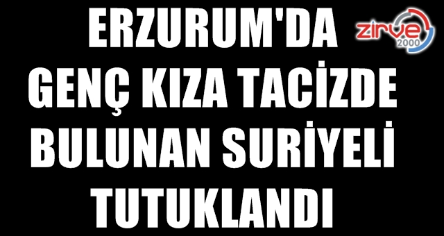 Genç kızı taciz etti