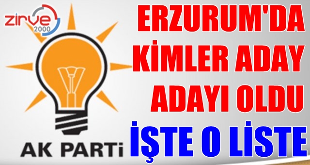 70’in üzerinde aday adayı var