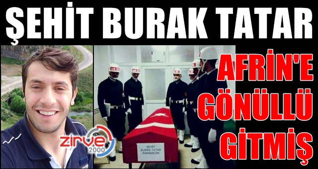 Burak Afrin’de şehit düştü