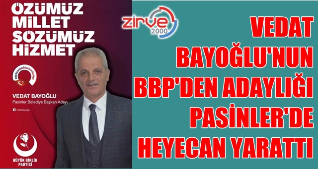 BBP’nin Pasinler adayı Vedat Bayoğlu