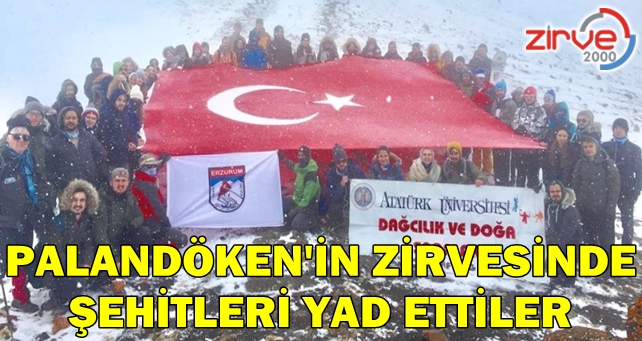 Palandöken’in zirvesinde şehitleri yad ettiler