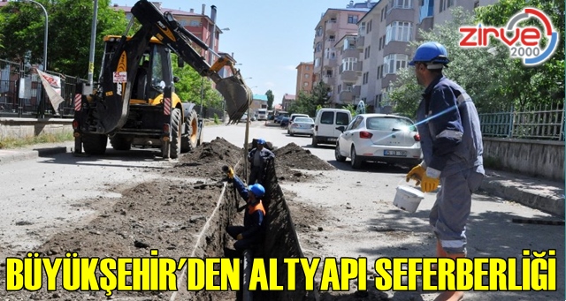 Erzurum Büyükşehir’den altyapı seferberliği