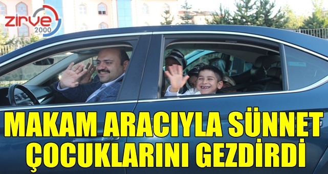 Başkanın makam aracı sünnet arabası, kendisi ise şoför oldu