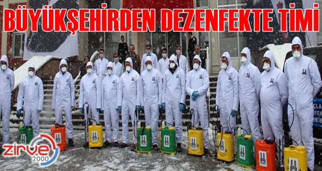 Büyükşehirin dezenfekte timleri işbaşında