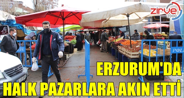 Sokağa çıkma yasağı öncesi vatandaşlar pazarlara akın etti