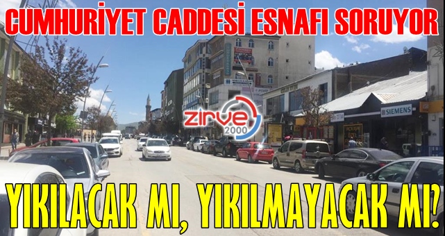 Erzurum Cumhuriyet Caddesi esnafı tedirgin