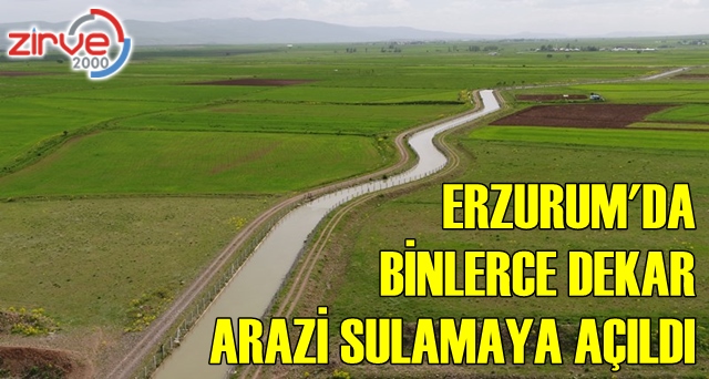 Erzurum’da 340 bin 290 dekar tarım arazisi sulanmaya başladı