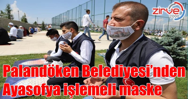 Palandöken Belediyesi’nden Ayasofya işlemeli maske