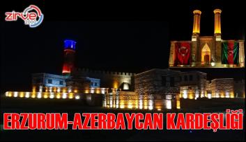 ERZURUM AZERBAYCAN BAYRAKLARI İLE DONATILDI