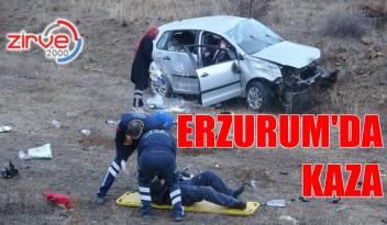 OTOMOBİL ŞARAMPOLE UÇTU