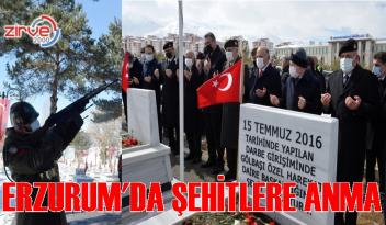 Erzurum Şehitliğinde 18 Mart töreni