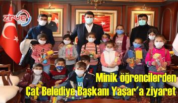 Minik öğrencilerden Başkan Yaşar’a ziyaret