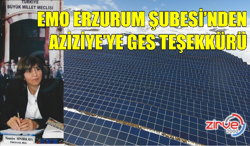 EMO Erzurum Şubesi’nden Aziziye’ye GES teşekkürü