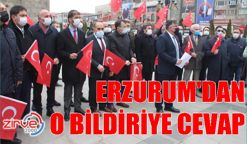 Erzurum’da STK’lardan 104 amirale tepki