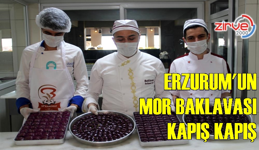 Mor baklava kadayıfı solladı