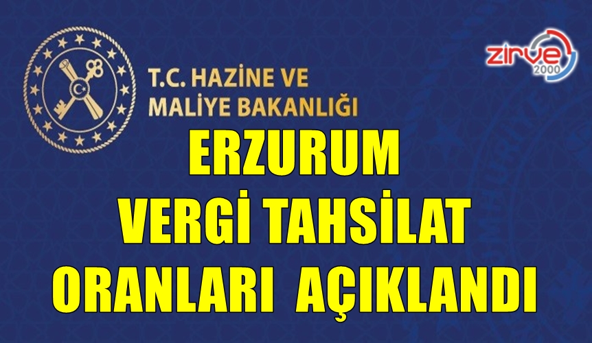 Erzurum vergi tahsilat verileri açıklandı