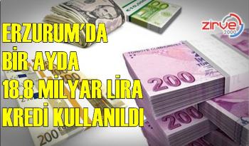 Erzurum’un kredi hacmi 18.8 milyara ulaştı