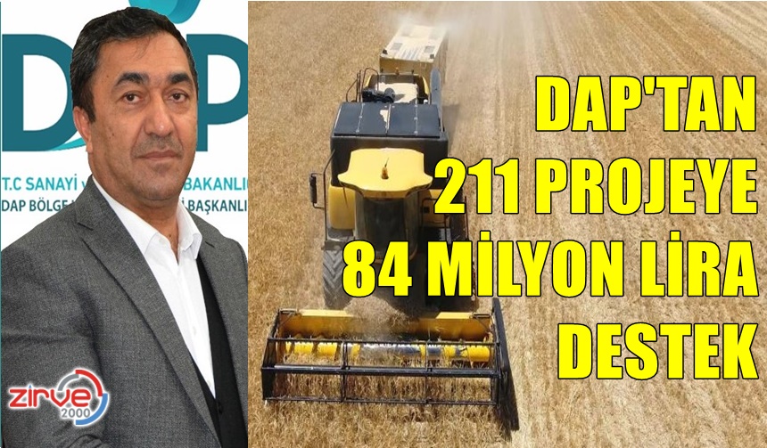 DAP’tan, 2021 yılında, 211 projeye 84 milyon lira destek