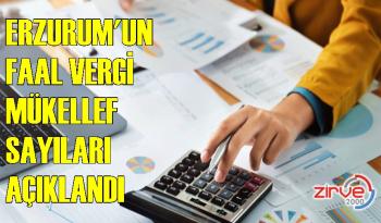 Erzurum Faal Vergi Mükellefi sayısı açıklandı