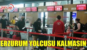 ERZURUM’U TERCİH EDENLER YOLLARA DÜŞTÜ