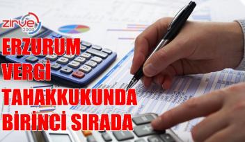 Erzurum vergi tahakkukunda 1’inci sırada