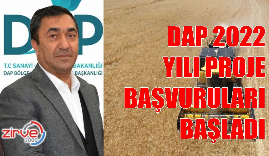 DAP 2022 yılı proje başvuruları başladı