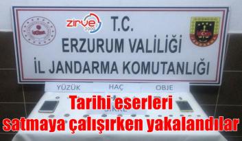 Tarihi eserleri satmaya çalışırken yakalandılar