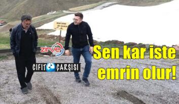 Şu anda zulada 25 bin metre küp kar var…