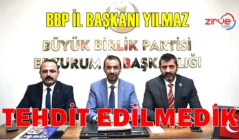 YILMAZ: BİZİ KİMSE TEHDİT EDEMEZ