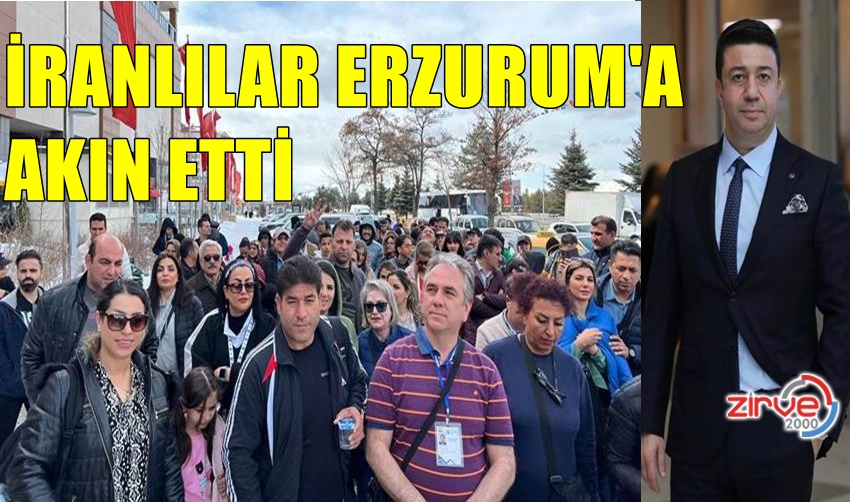 YÜZLERCE İRANLI ERZURUM’A GELDİ