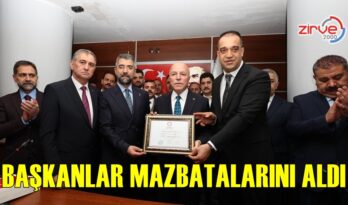 AK PARTİLİ BAŞKANLAR MAZBATALARINI ALDI