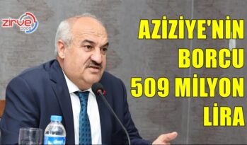 AZİZİYE’NİN BORCU 509 MİLYON LİRA