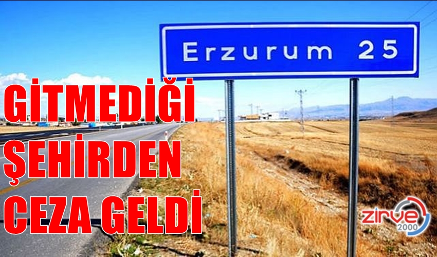 GİTMEDİĞİ ŞEHİRDEN CEZA YEDİ