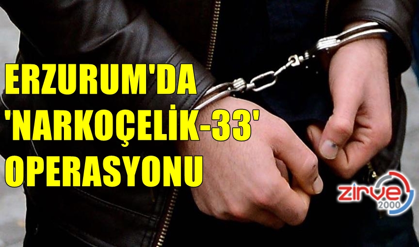 ERZURUM’DA ‘NARKOÇELİK-33’ OPERASYONU