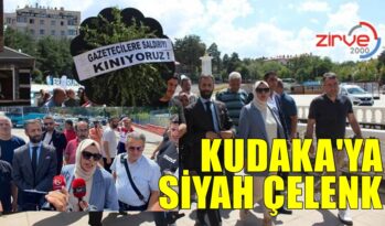 KUDAKA’YA SİYAH ÇELENK BIRAKTILAR