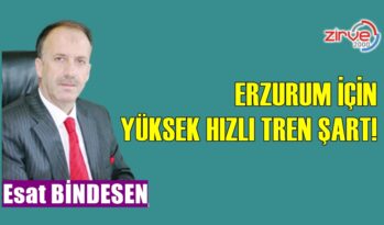 ERZURUM İÇİN YÜKSEK HIZLI TREN ŞART!