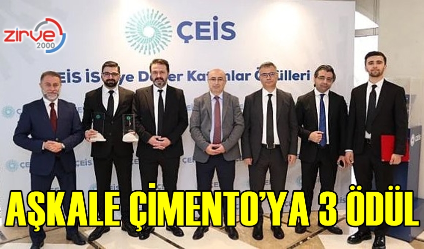 AŞKALE ÇİMENTO’YA 3 ÖDÜL…