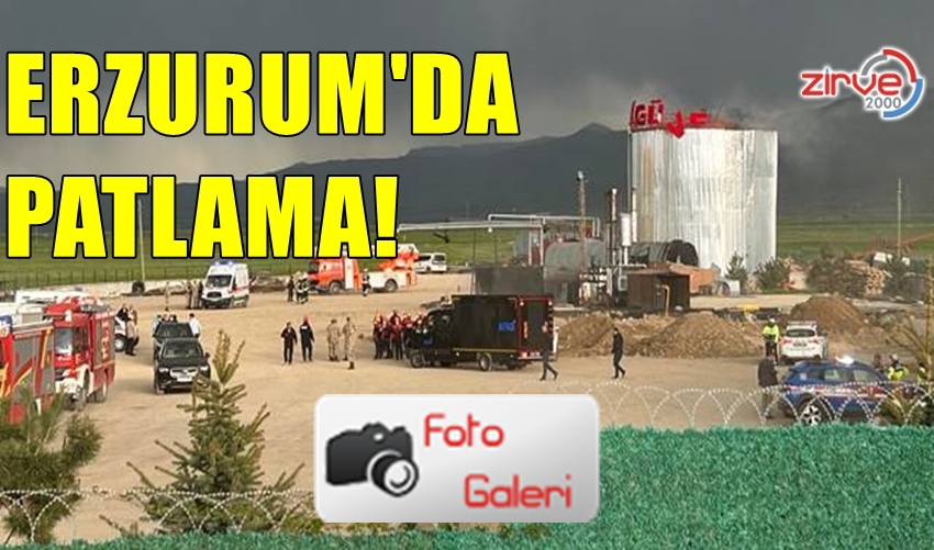 ERZURUM’DA ASFALT ÜRETİM TESİSİNDE PATLAMA