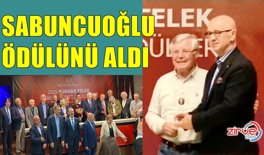 SABUNCUOĞLU ÖDÜLÜNÜ ALDI