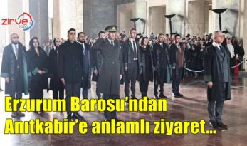 Erzurum Barosu’ndan Anıtkabir’e anlamlı ziyaret…