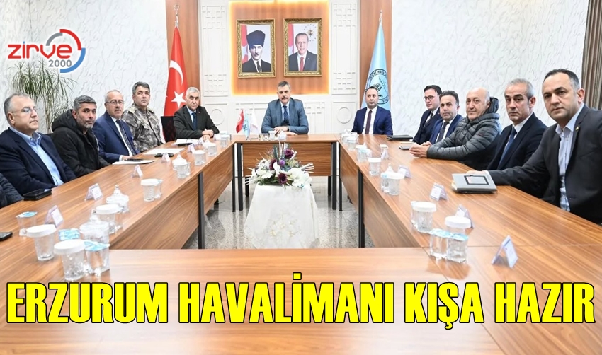 ERZURUM HAVALİMANI KIŞA HAZIR