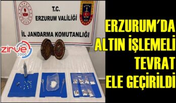 ERZURUM’DA ALTIN İŞLEMELİ TEVRAT ELE GEÇİRİLDİ