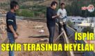 İSPİR SEYİR TERASINDA HEYELAN…