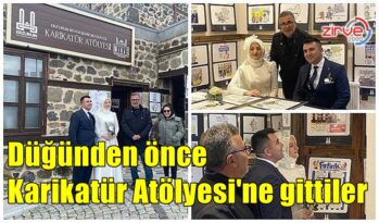 DÜĞÜNDEN ÖNCE KARİKATÜR ATÖLYESİ’NE…