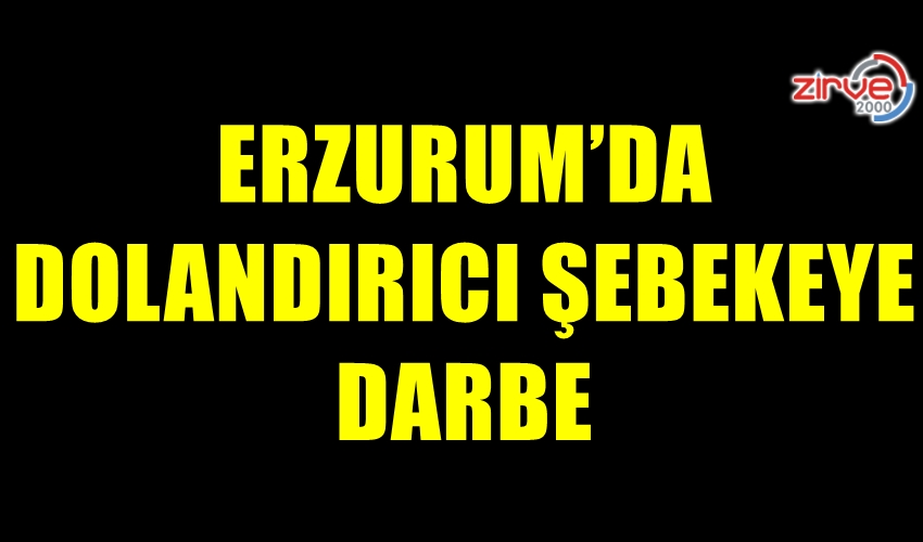 ERZURUM’DA DOLANDIRICI ŞEBEKEYE DARBE