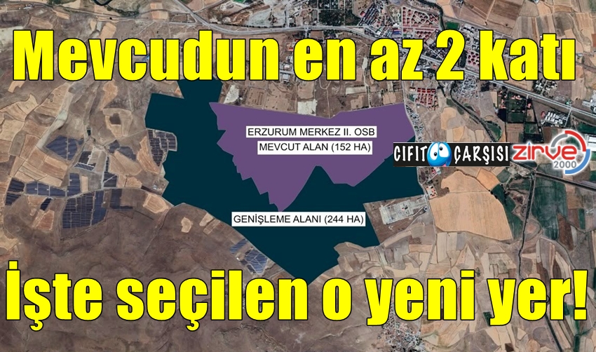 ERZURUM 2. OSB İÇİN İşte seçilen o yeni yer!